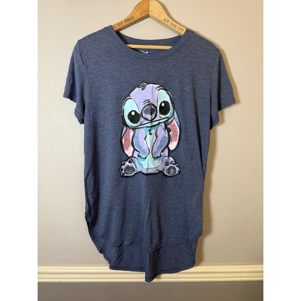 disney lilo and stitch t shirt XL Juniors 15-17 Navy blue